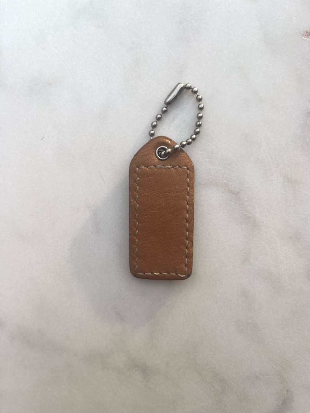 COACH Vintage Leather Hang Tag, Light Brown - Picture 3 of 3